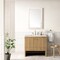James Martin Vanities Hudson 36in Single Vanity, Light Natural Oak w/ 3 CM Eternal Jasmine Pearl Top 435-V36-LNO-3EJP - alternate 5